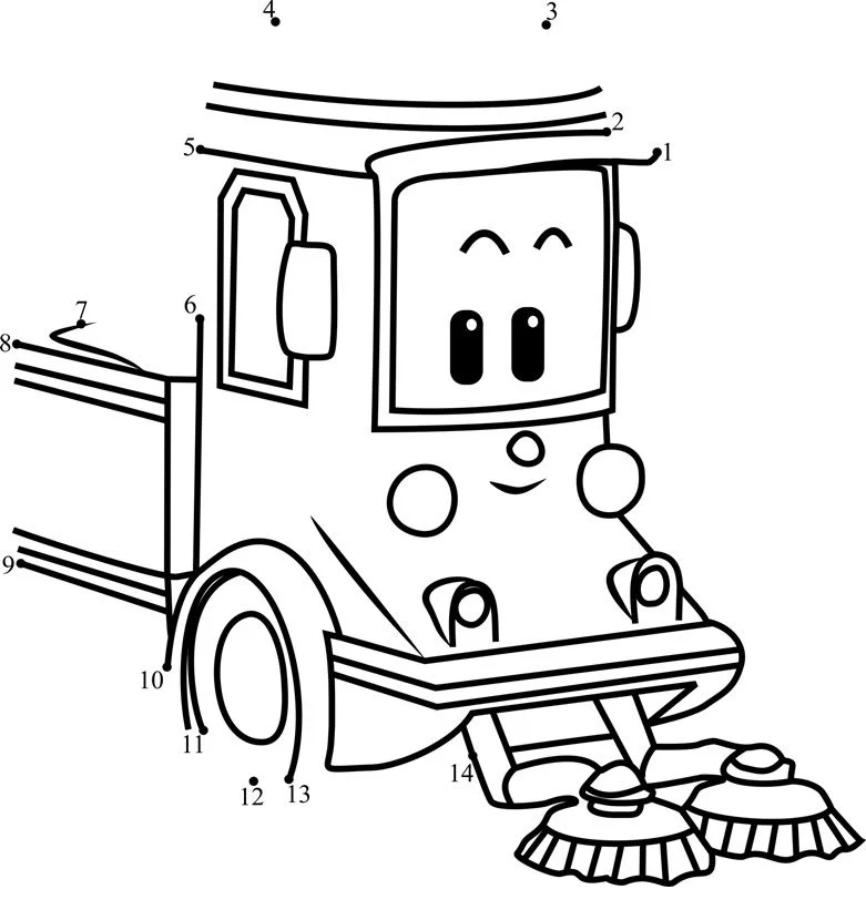 Unisci i puntini: Robocar Poli 5
