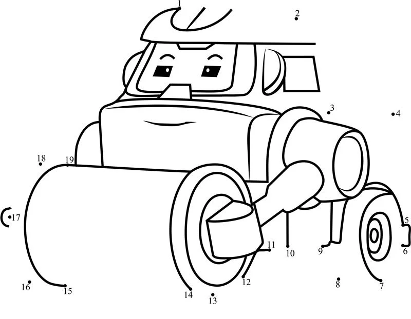 Unisci i puntini: Robocar Poli 9