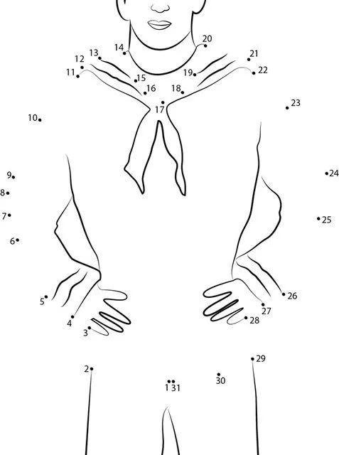 Connect the dots: Sailor, printable for kids &amp; adults, free
