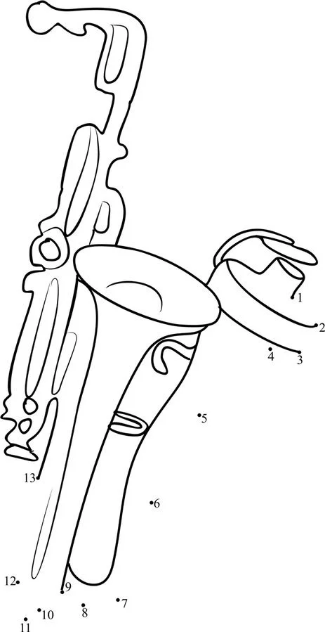 Połącz kropki: Saksofon 3