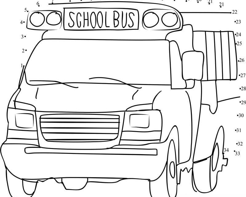 Relier les points: Autobus scolaire