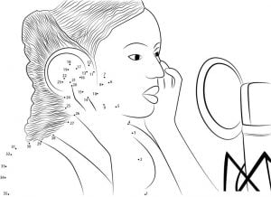 Connect the dots: Singer, printable for kids &amp; adults, free
