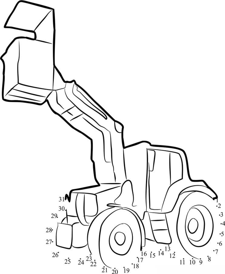 Połącz kropki: Traktor