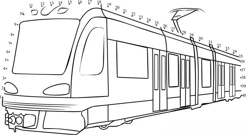 Połącz kropki: Pociąg 3