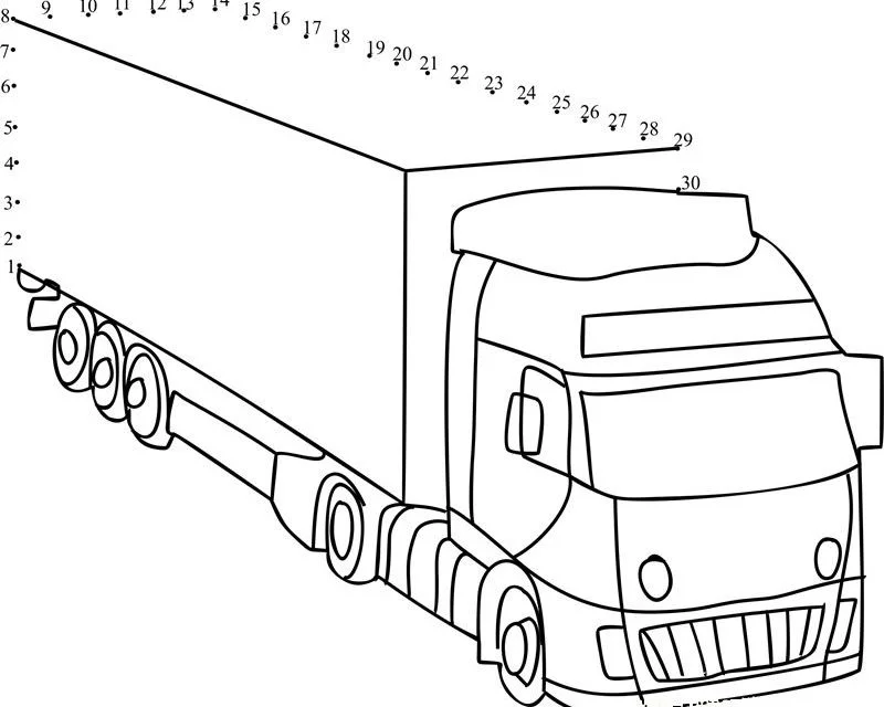 Połącz kropki: Ciężarówka
