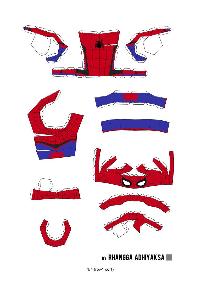 Paper model: Spiderman free &amp; printable for kids and adults ...
