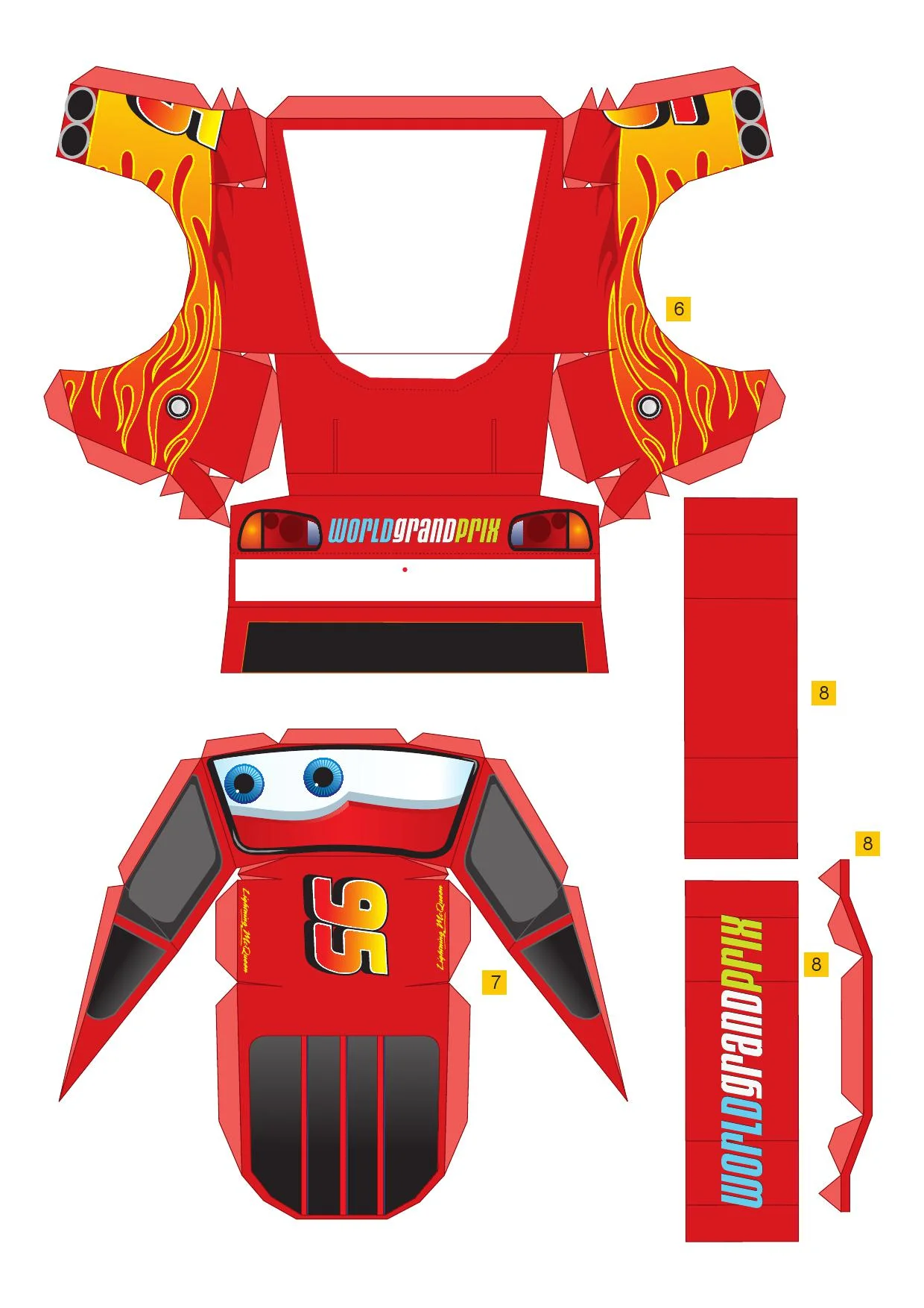 Rayo mcqueen para armar on sale