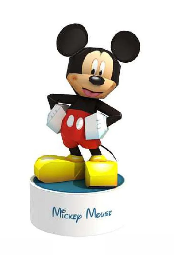 Guiño lino Si Modelo de papel: Mickey Mouse para armar gratis para descargar, PDF