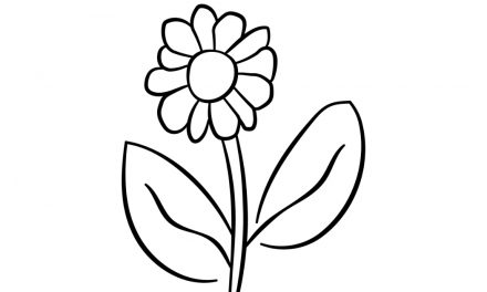 Online coloring page: A flower for mom