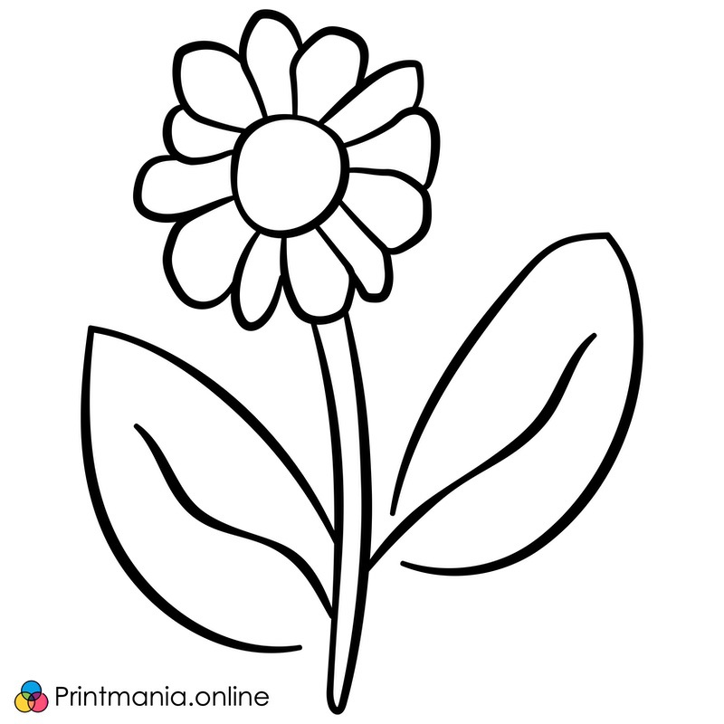  Dibujos para colorear online  Una flor para mamá, imprimible, de descarga gratuita para niños