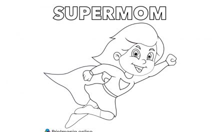 Ausmalbilder online: Super Mutter