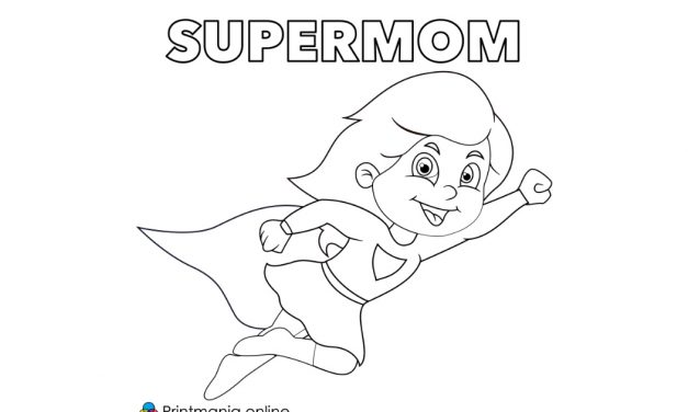Disegni da colorare online: Super-mamma