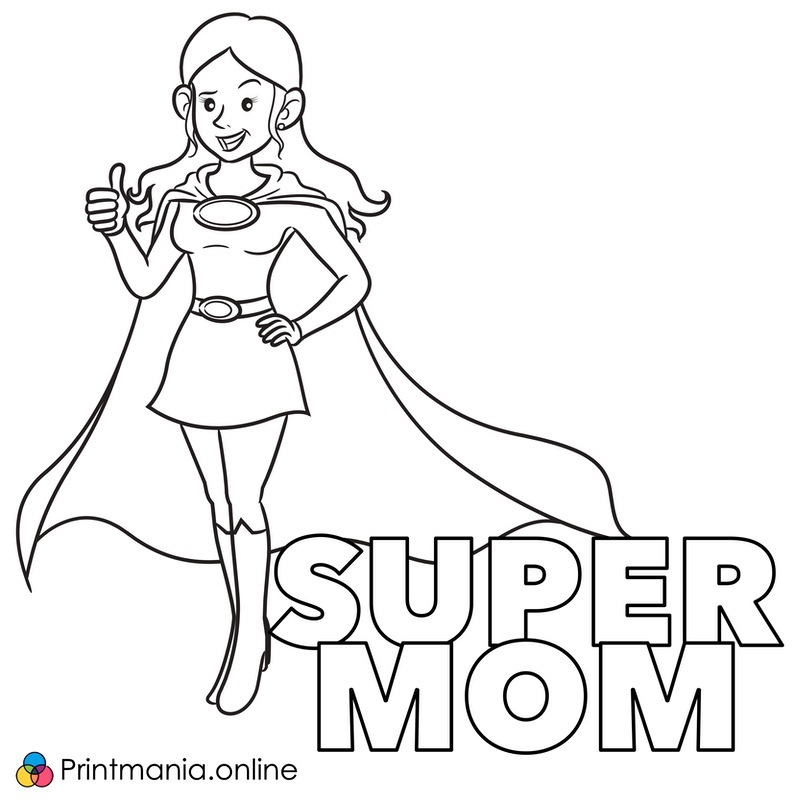 Coloriages online: Maman