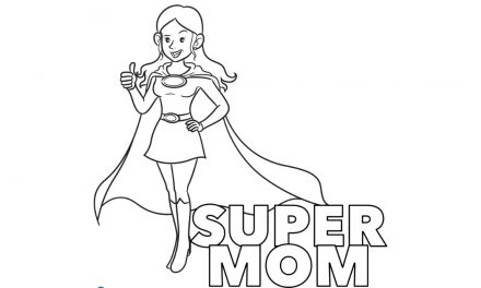 Online coloring page: Mom