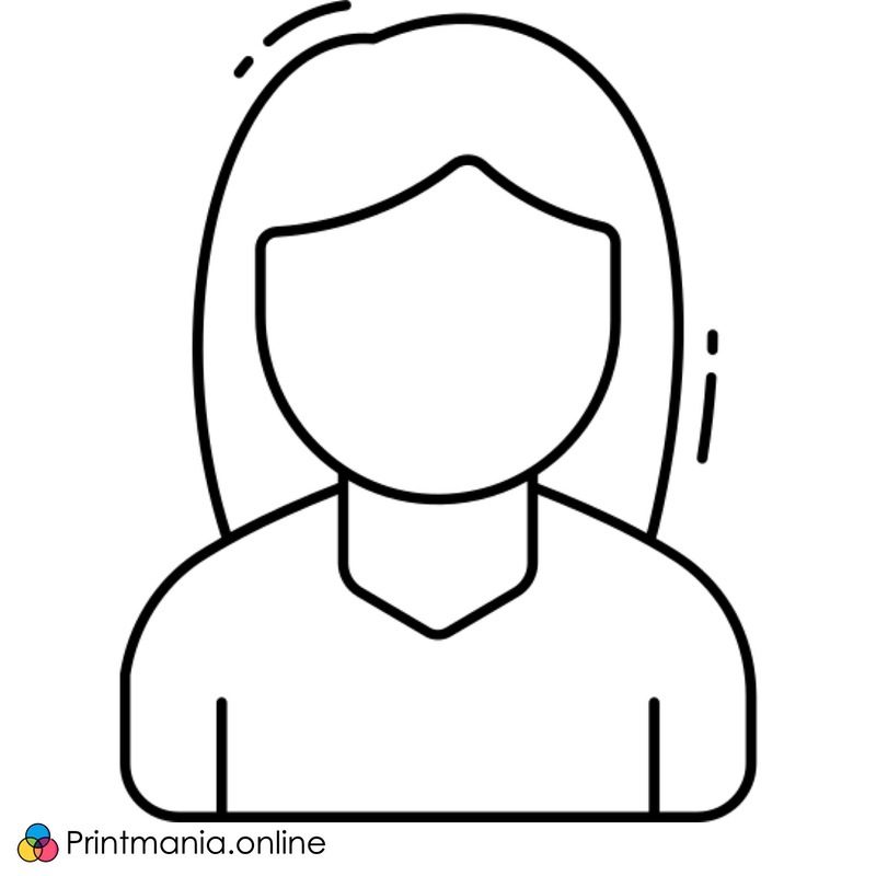 Online coloring page: Mom's face