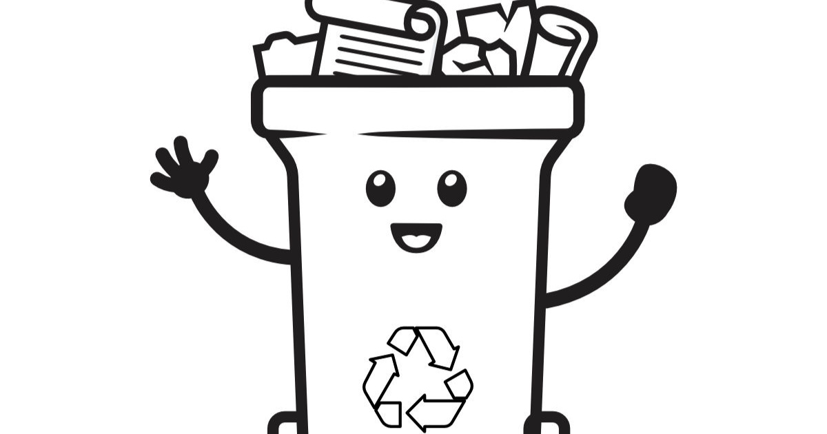 Online coloring page: Paper container