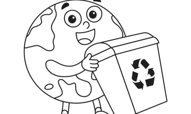 Online coloring page: Sort your waste